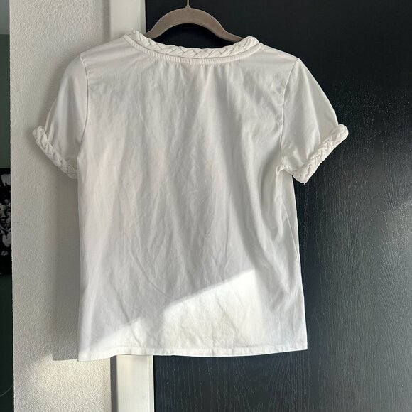 Cinq a Sept Braided Tee - White, Small - Picture 13 of 14